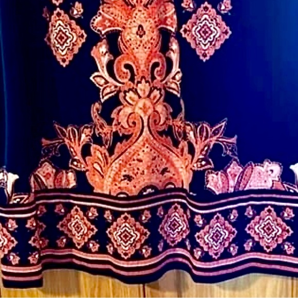 JM Collection Navy and Coral Sheath Dress, NWT, Size 3X - Picture 4 of 8